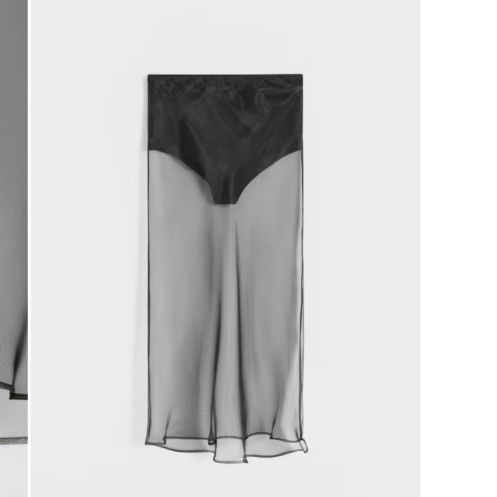 Mango Sheer Midi Skirt
